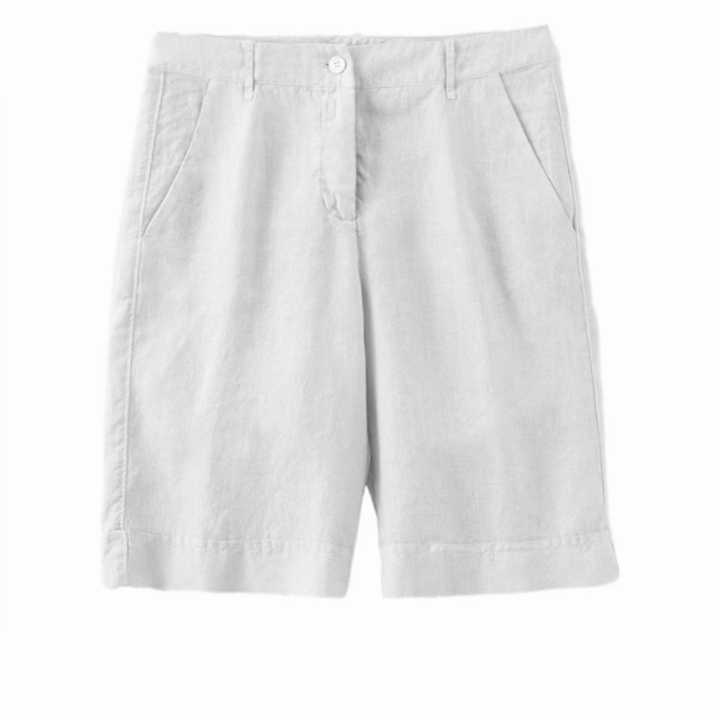 Rosso35 white linen shorts